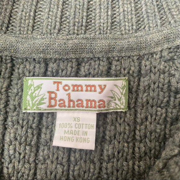 Tommy Bahama Green Chunky Cotton Collared Sweater XS - Picture 7 of 7